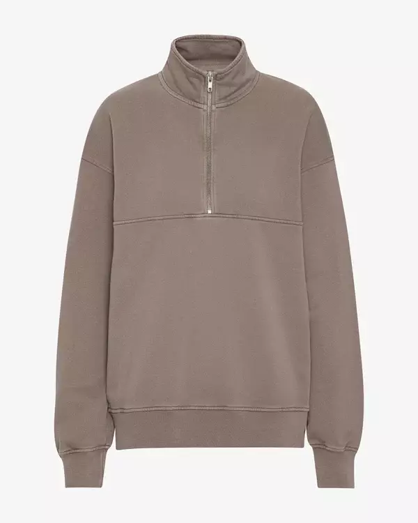 Colorful Standard Organic Quarter Zip Unisex Faded Khaki